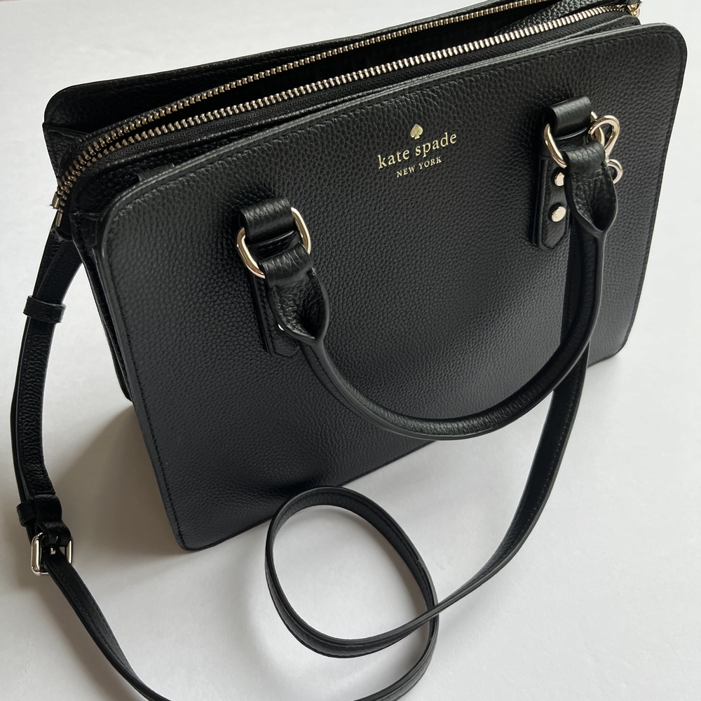 Kate Spade Black Leather Tote Bag
